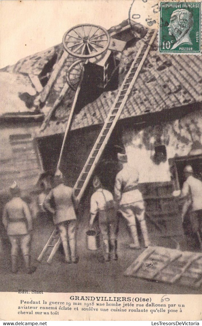 FRANCE - 60 - GRANDVILLIERS - Bombe Jetée Route De Rouen 19 05 1918 - Carte Postale Ancienne - Grandvilliers