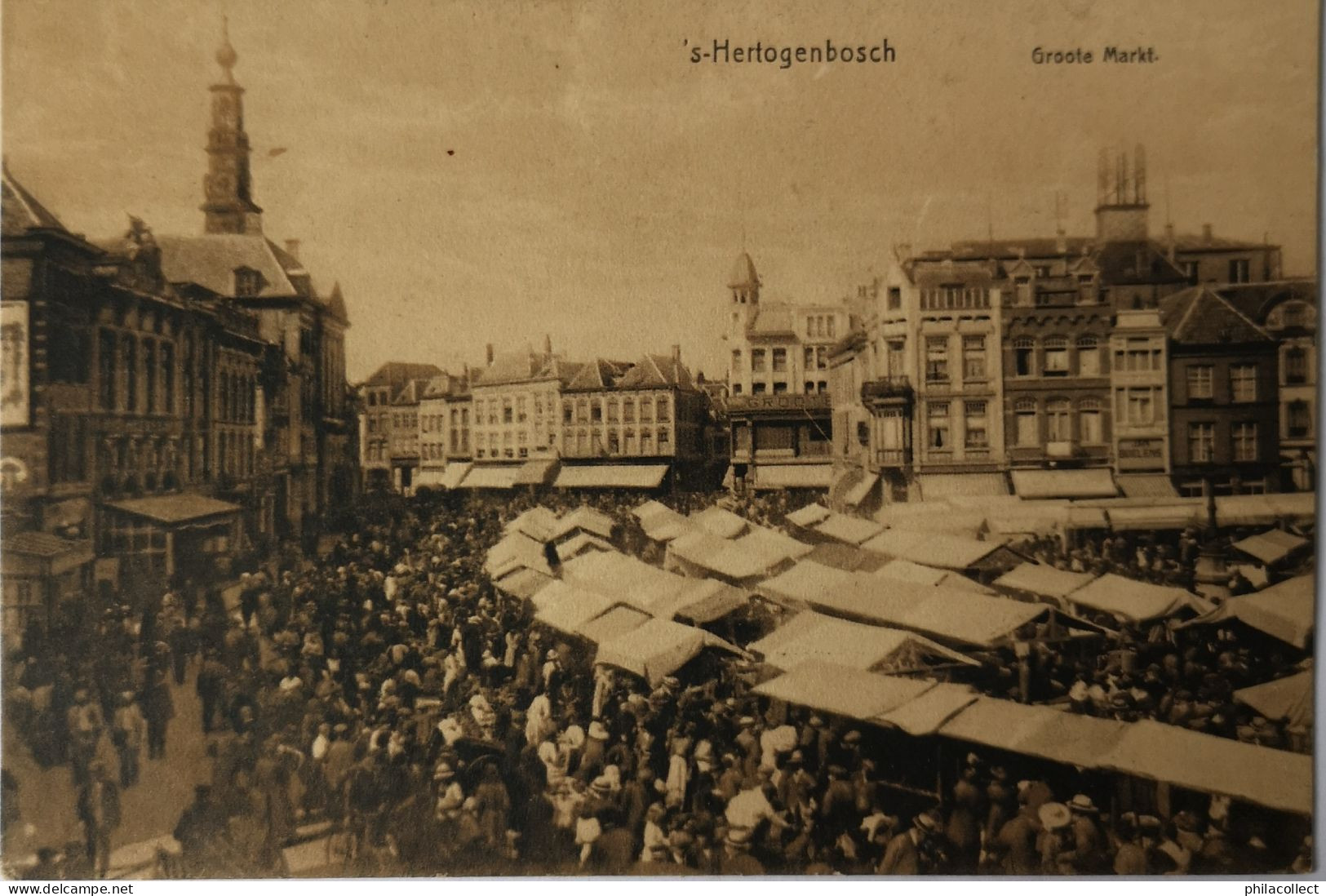 's Hertogenbosch (Den Bosch) Groote Markt  (niet Standaard) 1923 - 's-Hertogenbosch