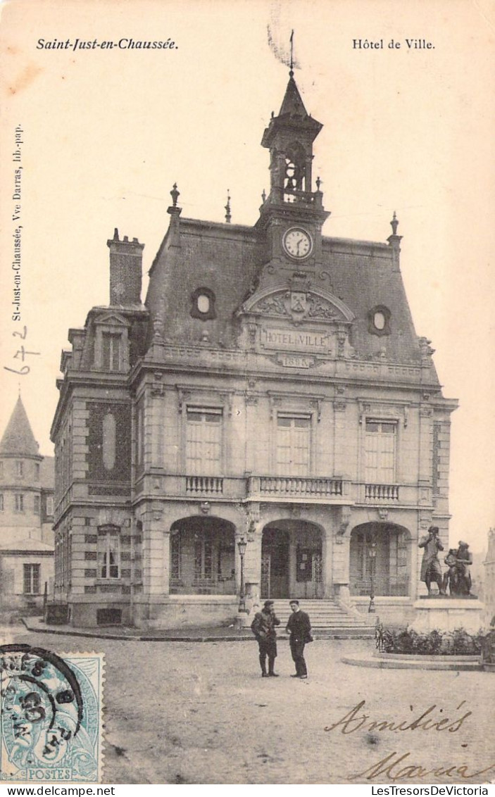 FRANCE - 60 - Saint Just En Chaussée - Hôtel De Ville - Carte Postale Ancienne - Saint Just En Chaussee