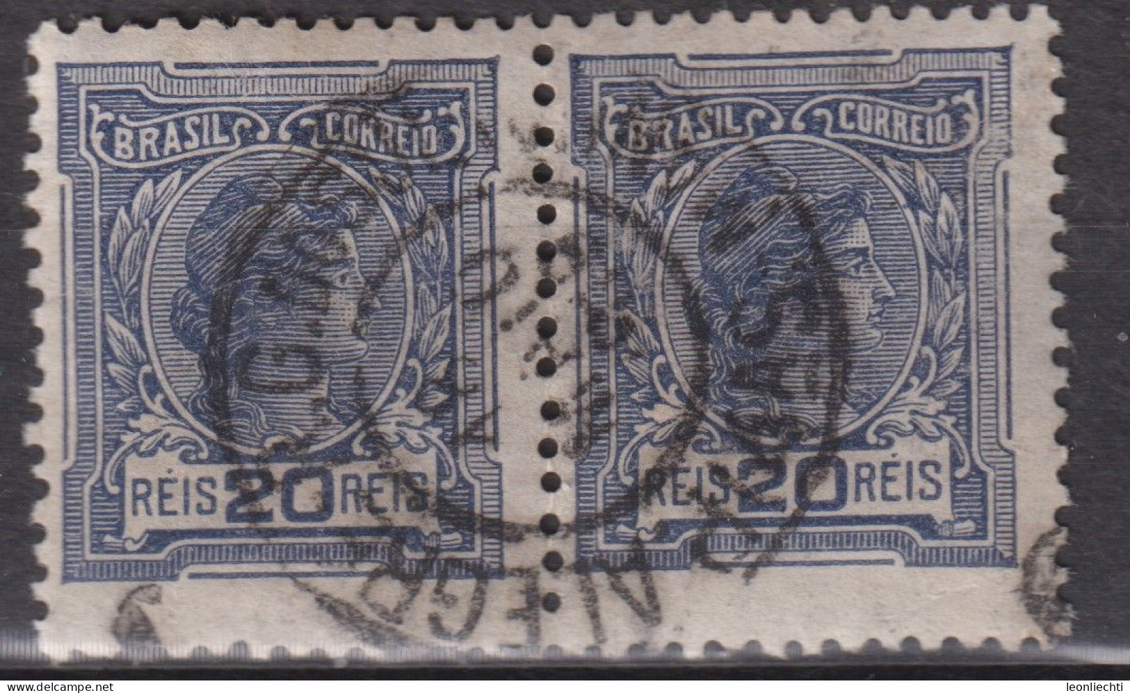 1918 Brasilien, Mi:BR 193, Sn:BR 201, Yt:BR 152(A), Allegory Of The Republic And Instructions - Oblitérés