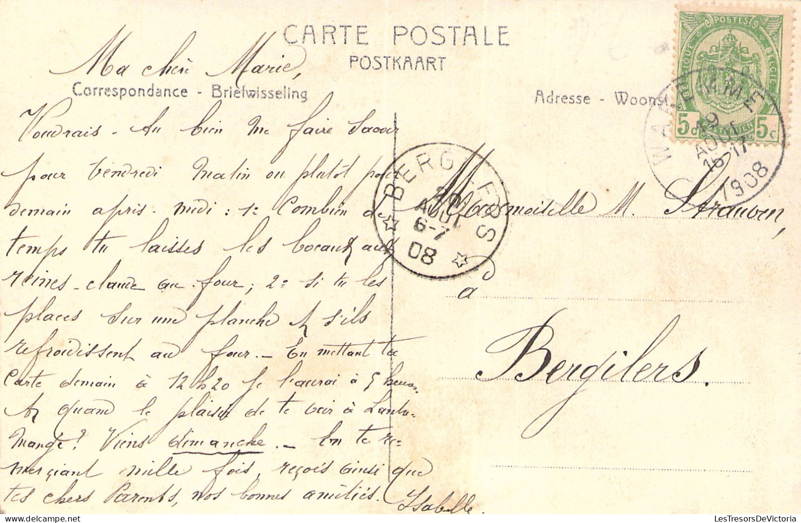 BELGIQUE - WAREMME - Villa De Lafontaine - Carte Postale Ancienne - Waremme