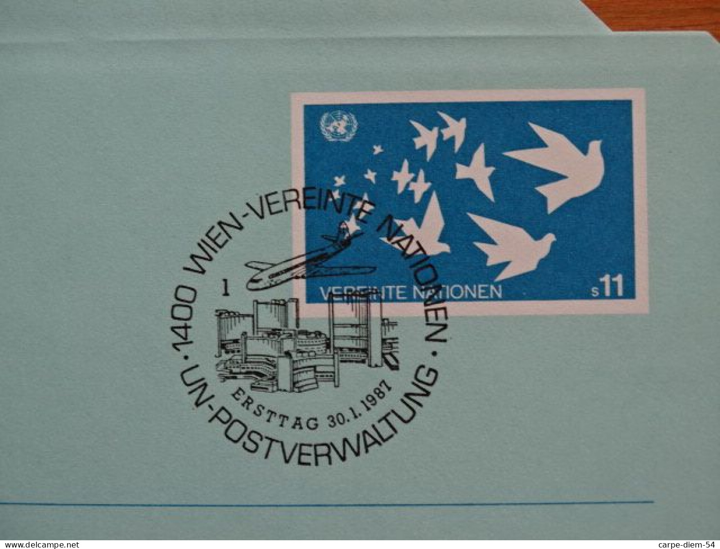 United Nations - Vereinte Nationen - 2 Aerogrammes Dont 1 Neuf & 1 Avec Cachet Premier Jour - 1987 - Storia Postale