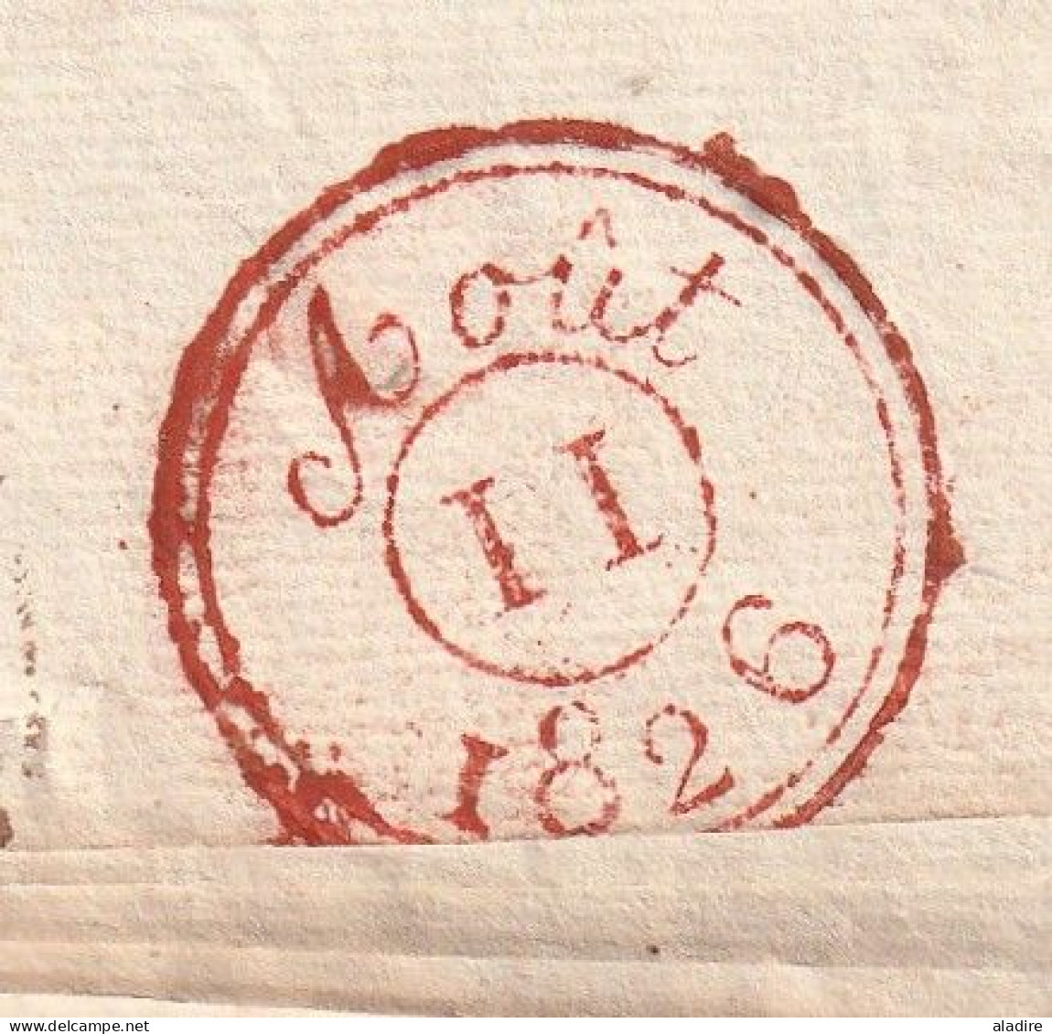 1826 - Marque Postale 74 ROUEN Sur Lettre Pliée De 2 Pages Vers PARIS - Taxe 4 - Dateur En Arrivée - 1801-1848: Precursori XIX