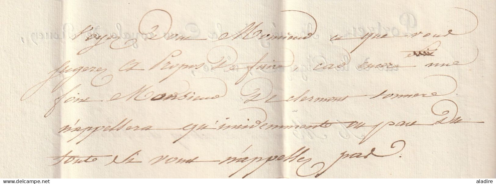 1826 - Marque postale 74 ROUEN sur lettre pliée de 2 pages vers PARIS - taxe 4 - dateur en arrivée