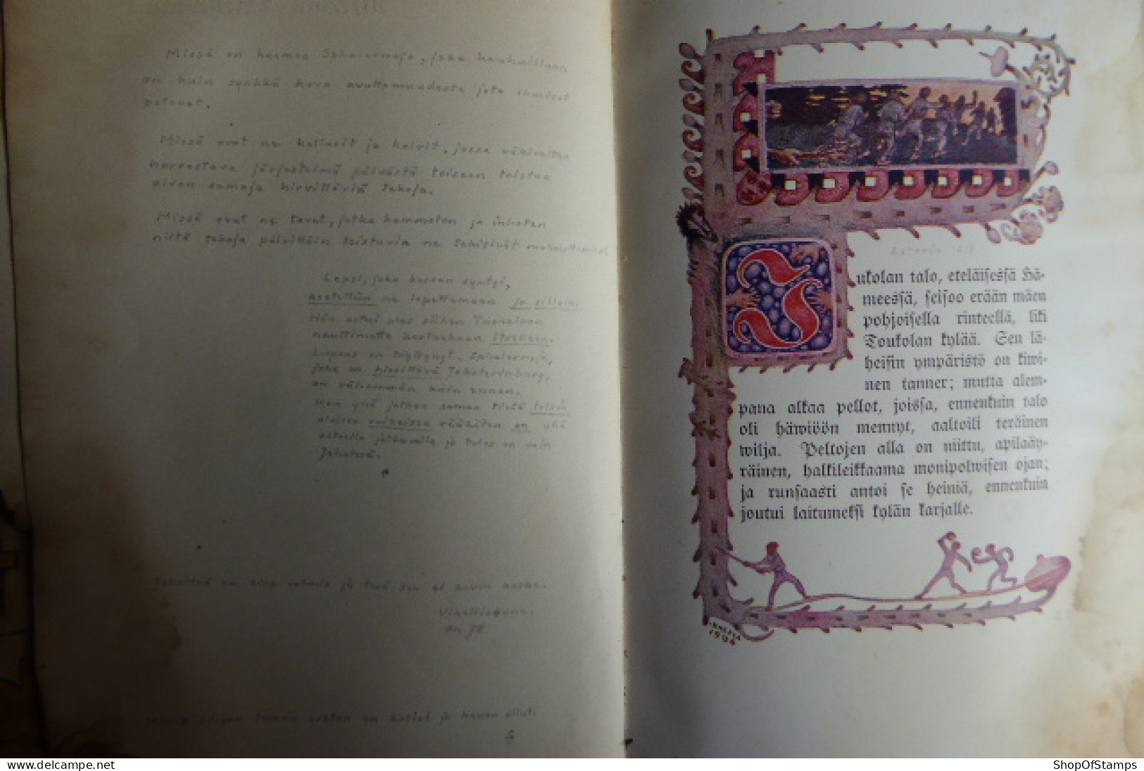 BOOK; SEITFEMAN WELJESTA FEW CORNERS BURNT BUT BOOK & TEXT IS FINE 1929 600 Pages Notes By Reader - Idiomas Escandinavos