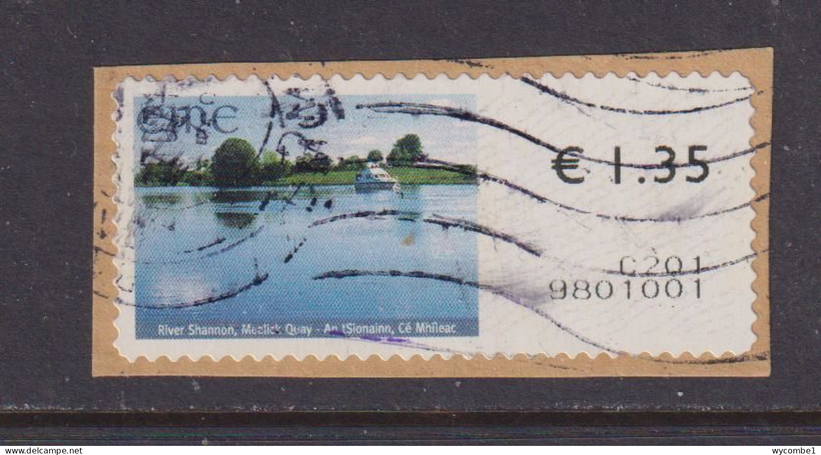 IRELAND  -  2008 River Shannon SOAR (Stamp On A Roll)  Used On Piece As Scan - Usati