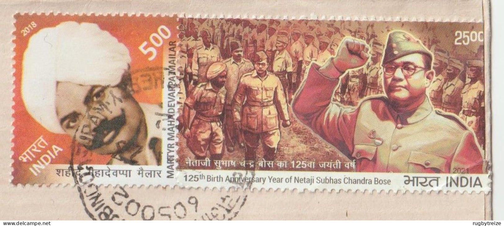 6492  Lettre Cover INDE INDIA 2023 PONDICHERY PONDICHERRY Netaji Subhaschandra Bose Martyr Mailara Mahadevappar - Briefe U. Dokumente