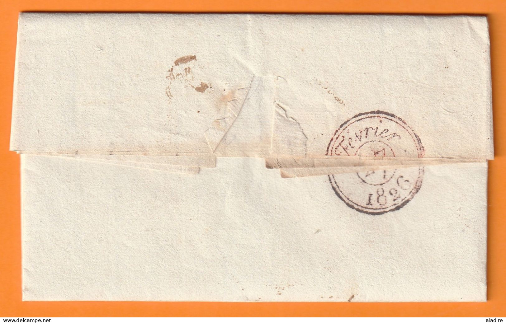 1824 - Marque Postale 26 CONCHES (35 X 12 Mm) Sur Lettre Pliée Vers PARIS - Taxe 5 - Dateur En Arrivée - 1801-1848: Précurseurs XIX