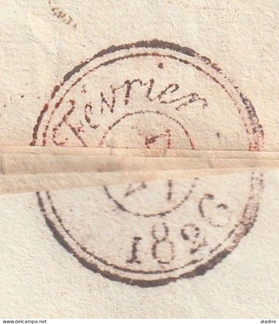 1824 - Marque Postale 26 CONCHES (35 X 12 Mm) Sur Lettre Pliée Vers PARIS - Taxe 5 - Dateur En Arrivée - 1801-1848: Vorläufer XIX