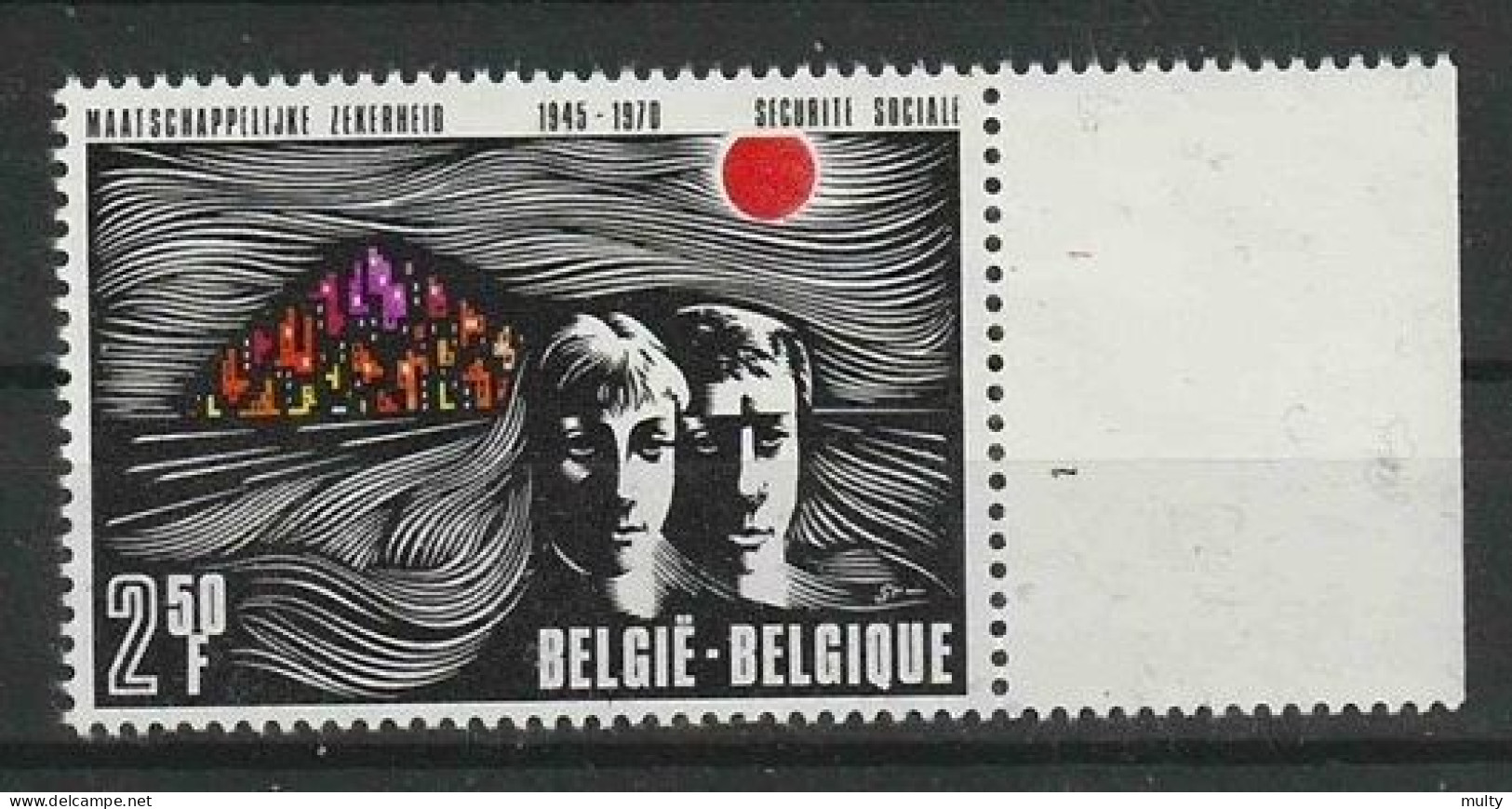 Belgie OCB 1555 ** MNH Met Plaatnummer 1. - 1961-1970