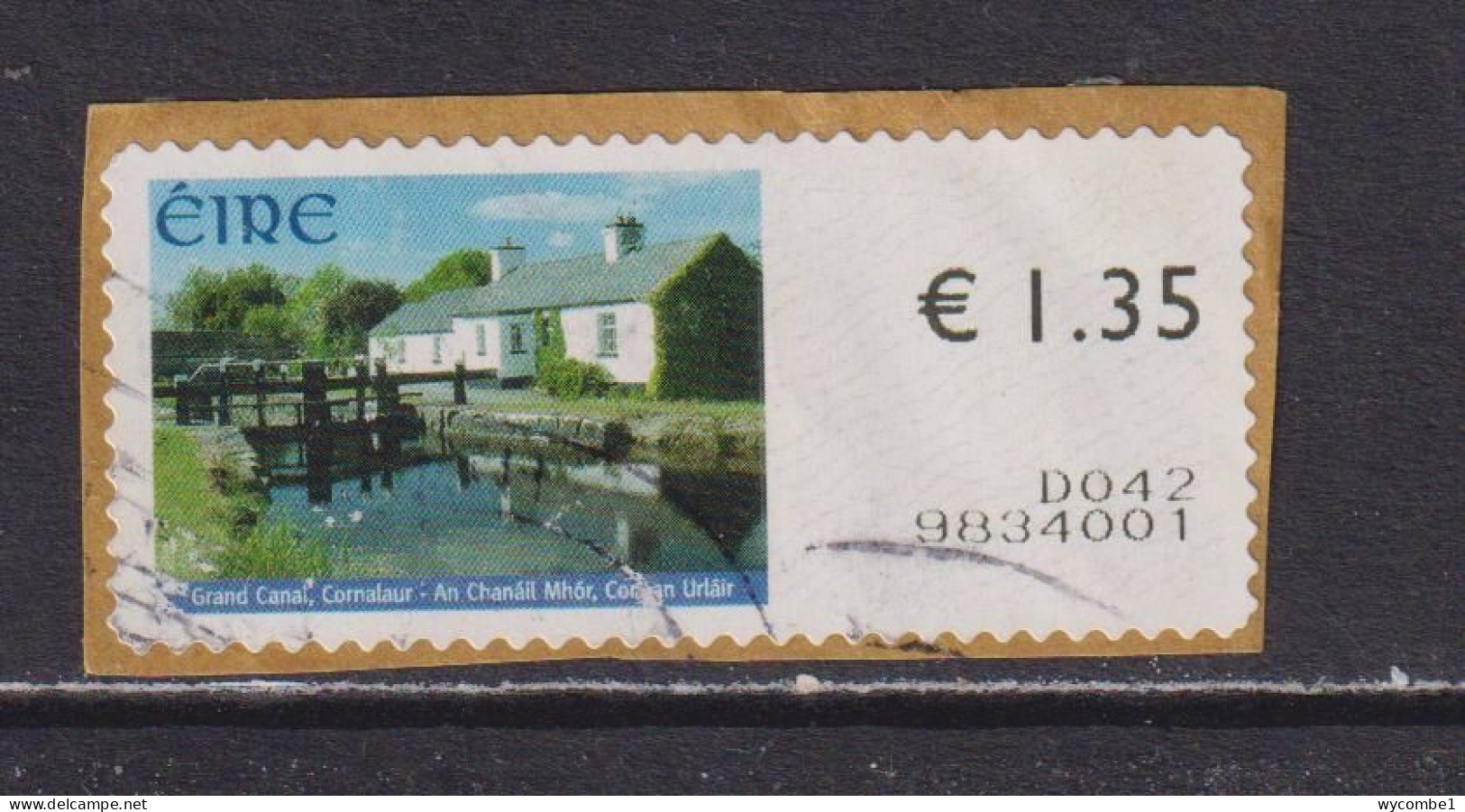 IRELAND  -  2008 Grand Canal SOAR (Stamp On A Roll)  Used On Piece As Scan - Gebraucht