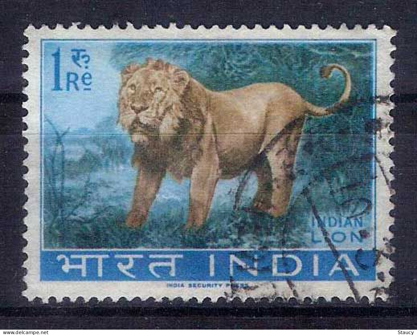 India 1963 ~ Wildlife Preservation - Fauna / Wild Animals 1v Stamp LION USED (Cancellation Would Differ) - Usados