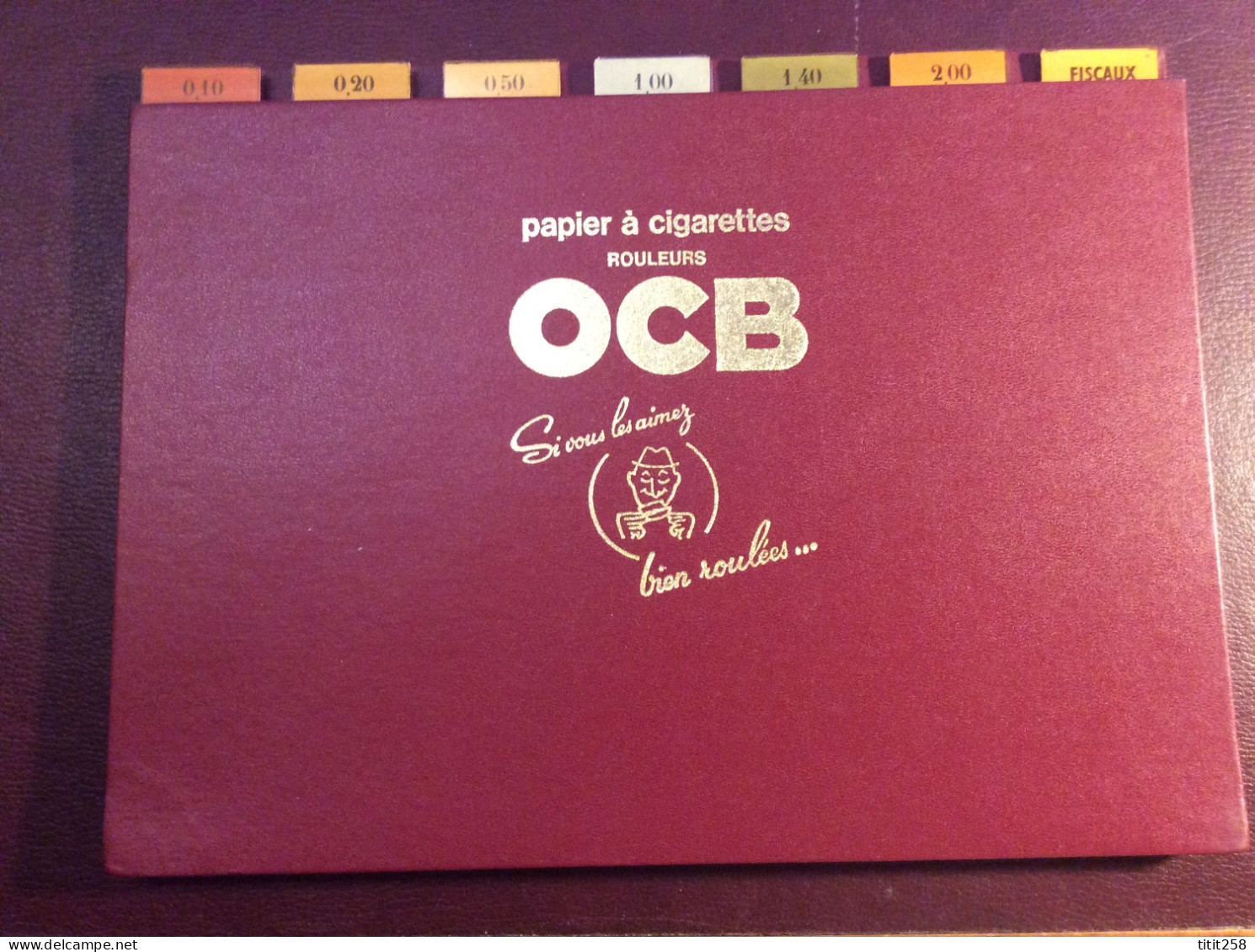 Rare Ancien Album Classeur Publicitaire De Buraliste Rangement Timbres Fiscaux Et Autres .  Papiers A Cigarettes OCB - Albums Pour Feuilles Complètes