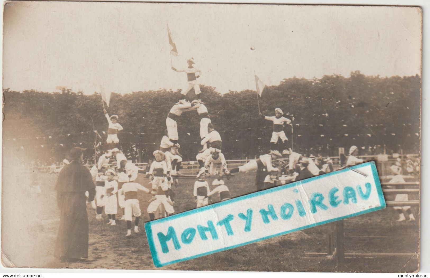 Orne : PUTANGES : Carte  Photo  :  Fête  Gymnastique  , Musique - Putanges