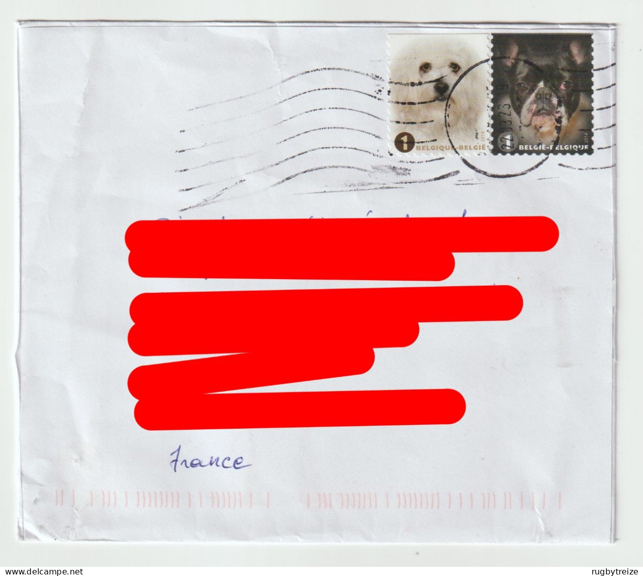 6495 Lettre Cover 2023 BELGIQUE BELGIE 2014 CHIEN DOG BICHON TERRIER DE BOSTON HUND HOND - Lettres & Documents