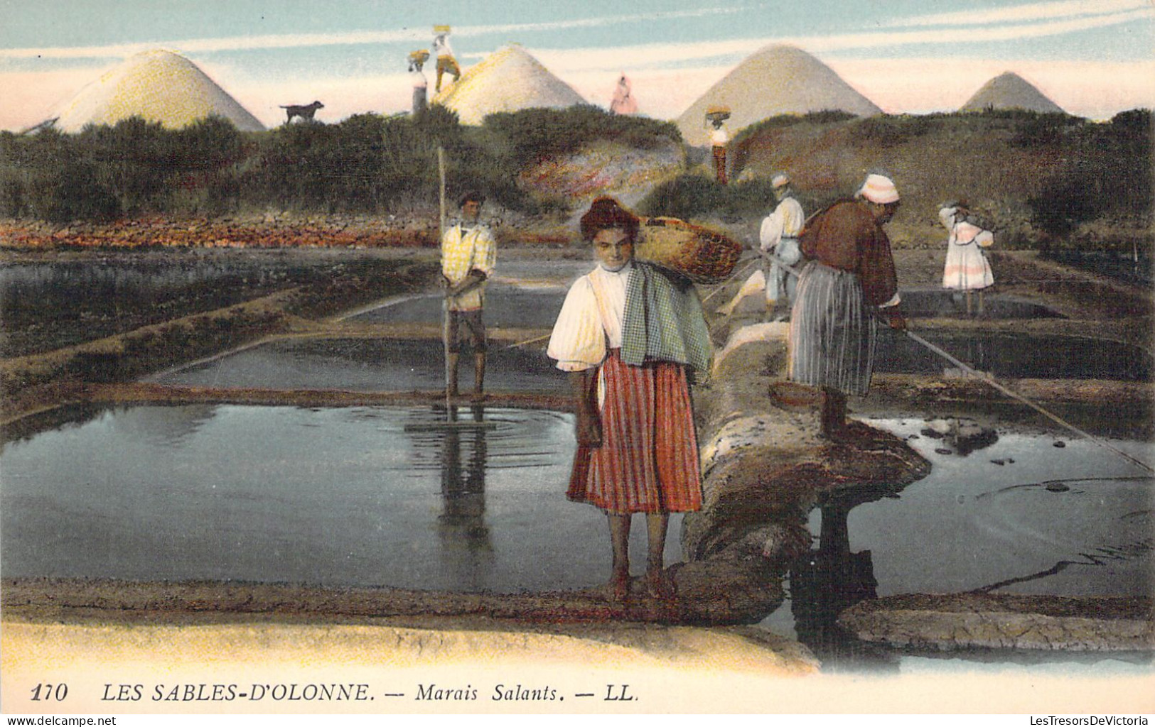 FOLKLORE - Les Sables D'Olonnes - Marais Salants - LL - Carte Postale Ancienne - Danze