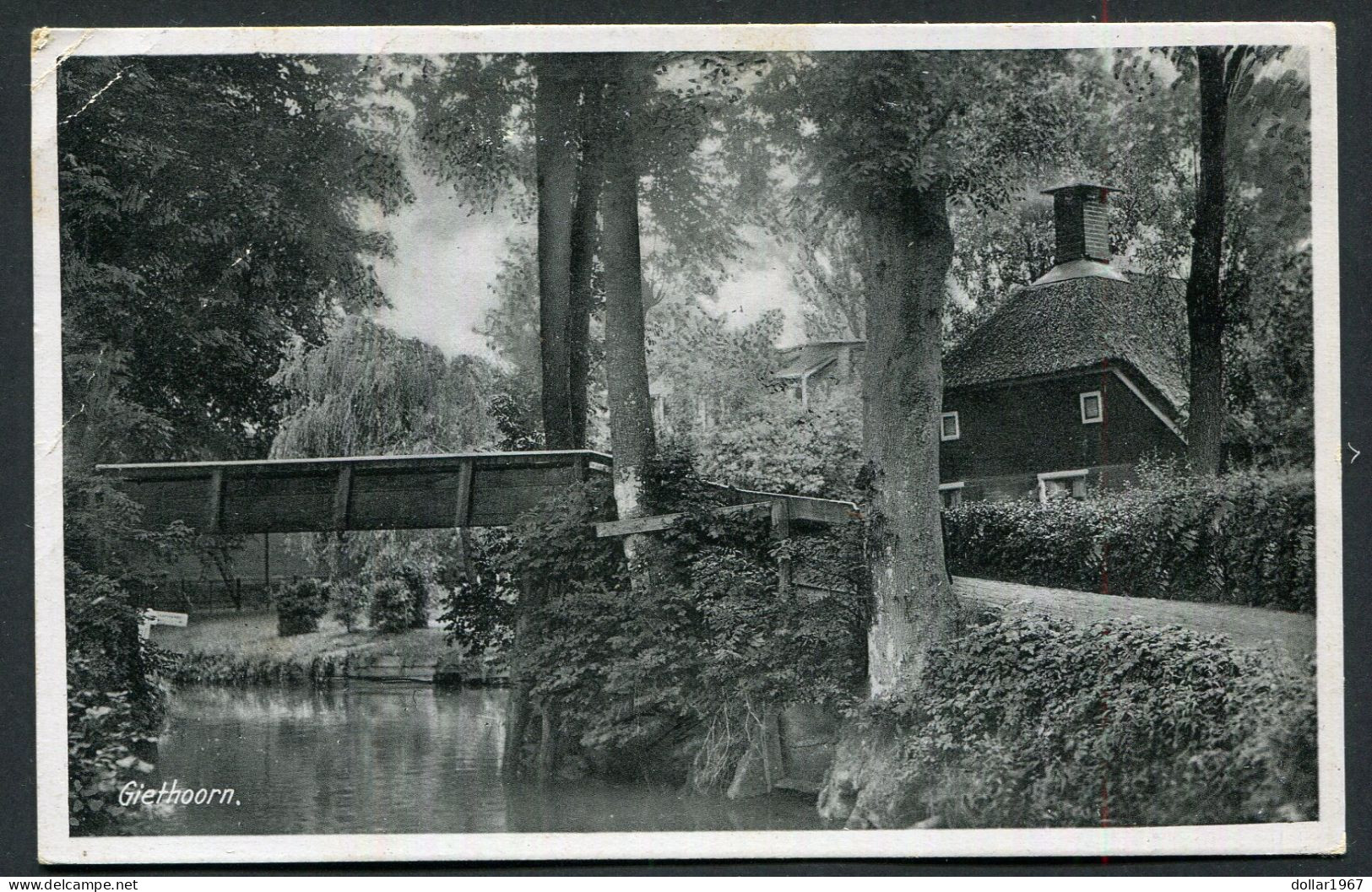 Centrum , Booten - Verhuring  A.N.W.B Giethoorn  -   Used 1941  - 2 Scans For Condition.(Originalscan !!) - Giethoorn