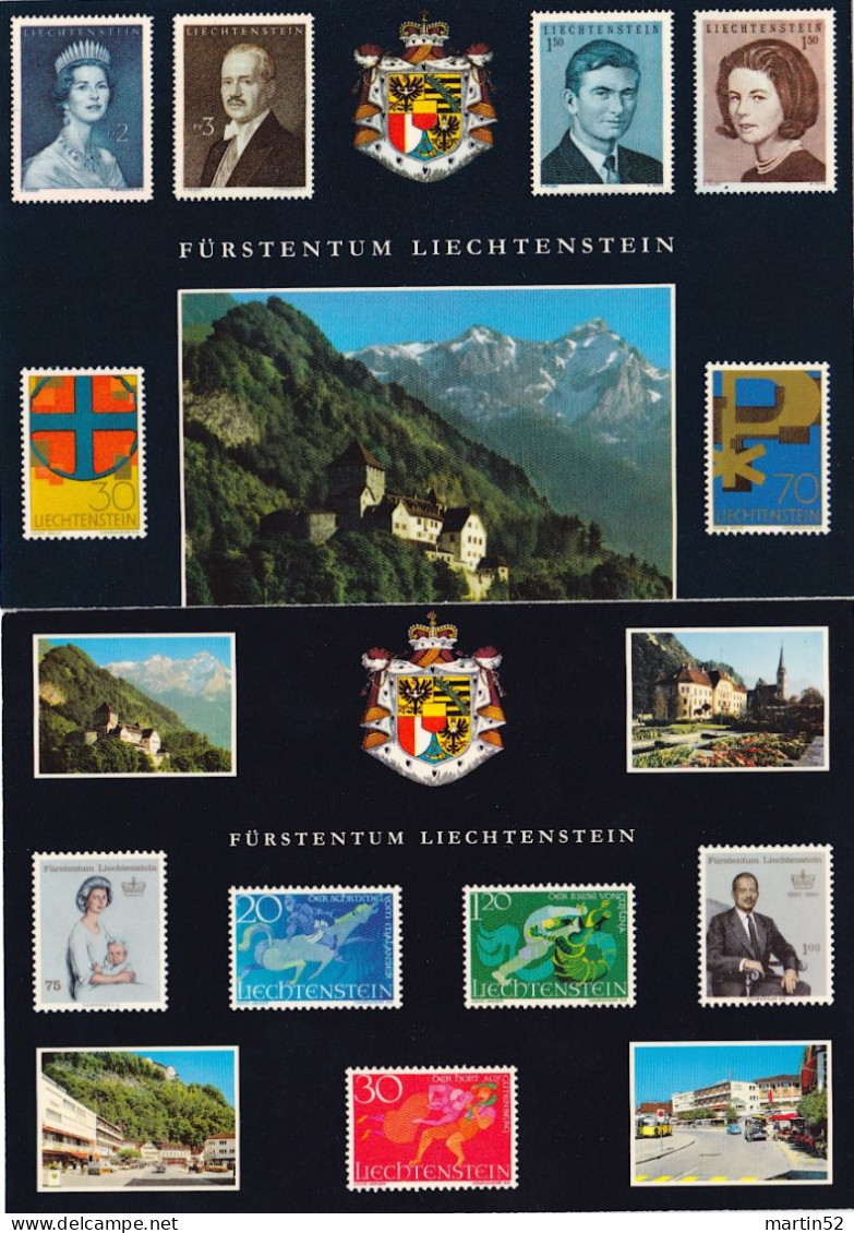 Liechtenstein 1982: LIBA'82 "Fürsten-Paar" Zu 736-737 Mi 797-798 Yv 738-739 Auf Bild-Karten Mit ET-o VADUZ - Covers & Documents