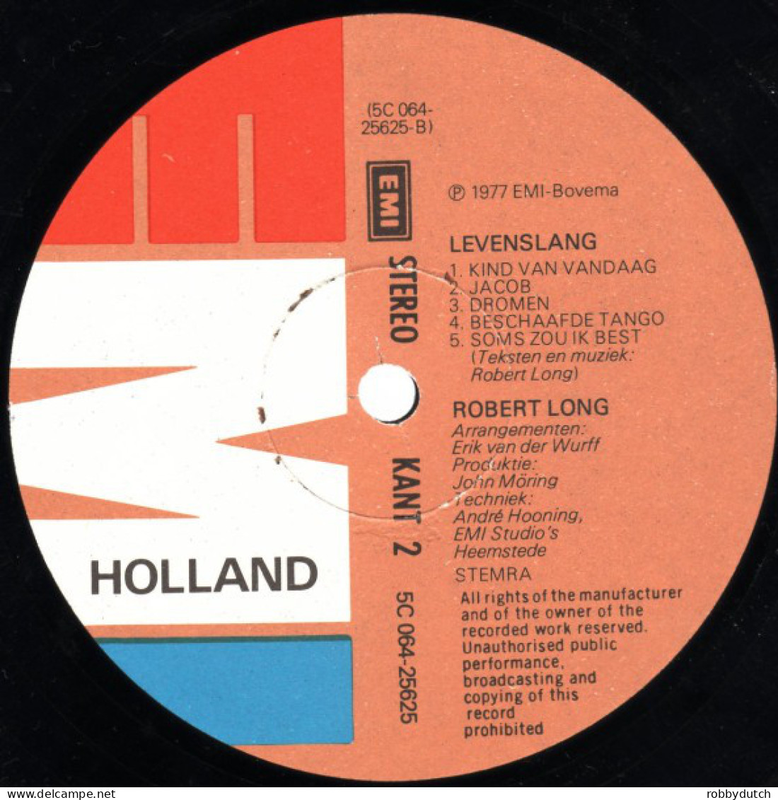 * LP *  ROBERT LONG - LEVENSLANG (Holland 1977 EX-) - Other - Dutch Music