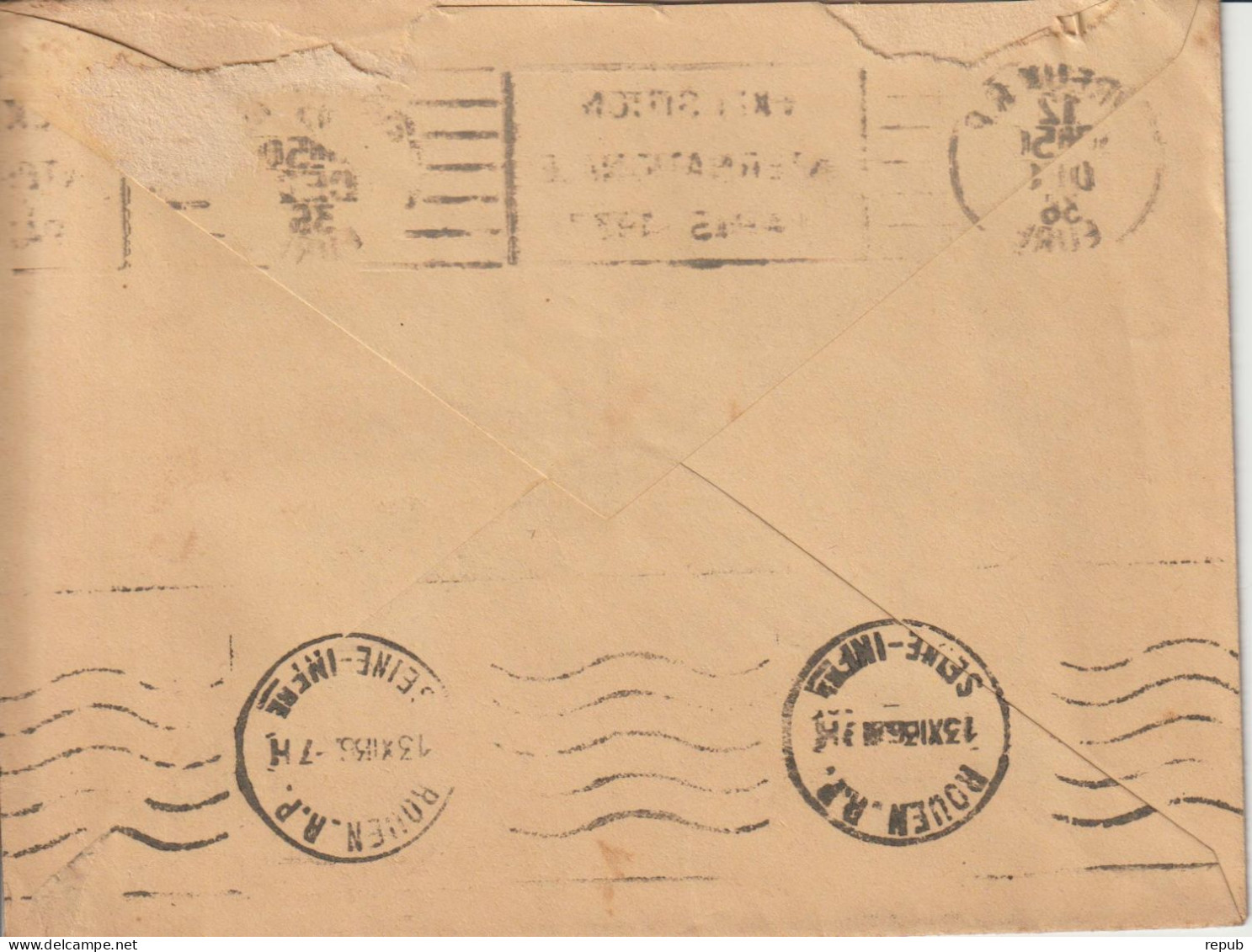 Lettre En Franchise FM 7 Oblitération 1936 Evreux - Military Postage Stamps