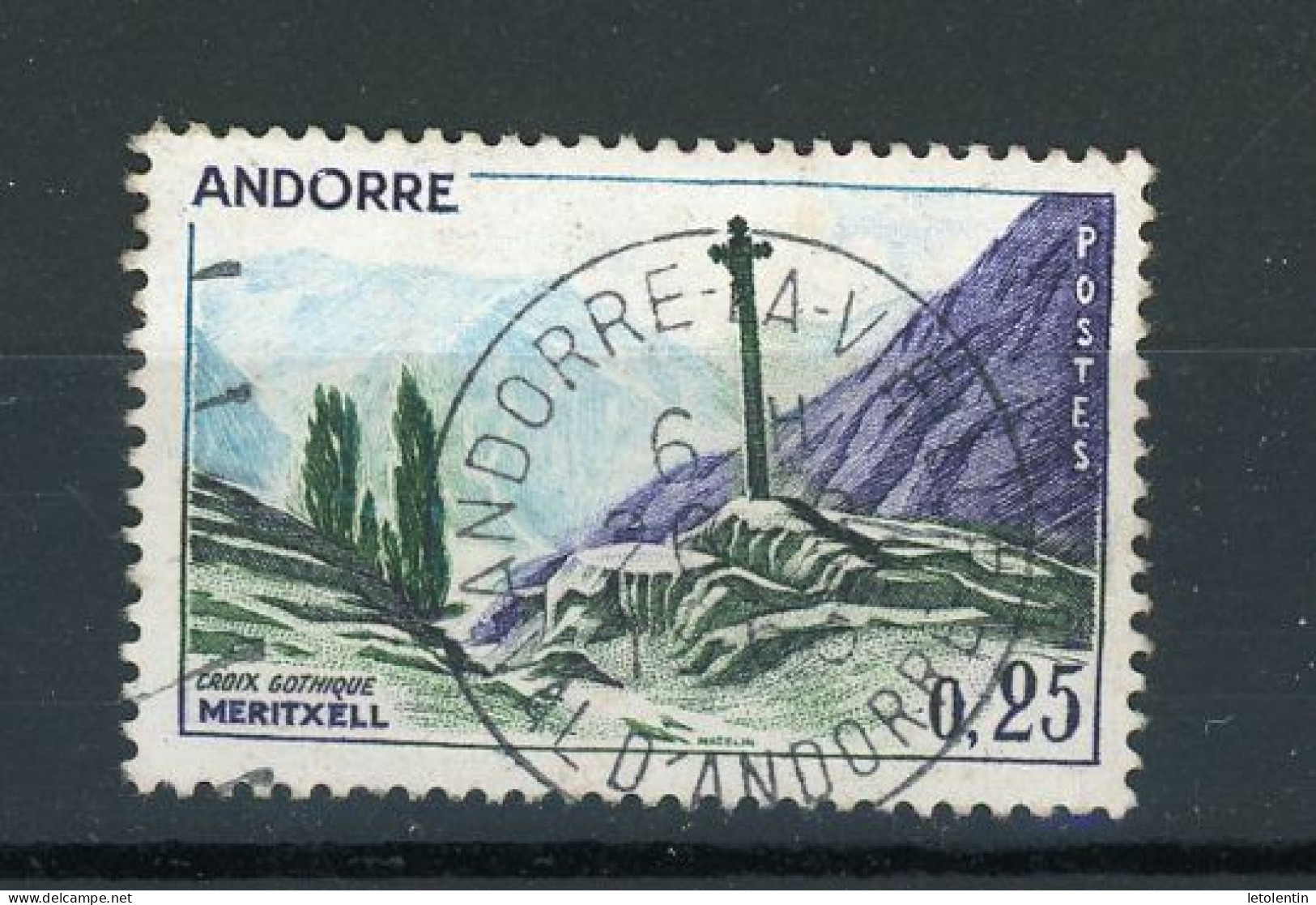 ANDORRE FR  -  PAYSAGES -  N° Yvert  158 OBLITÉRÉ - Used Stamps
