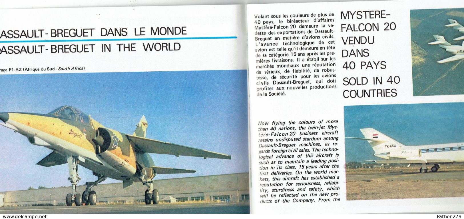 Documentation De La Société Et Des Avions Marcel Dassault-Bréguet Aviation 1977 - Aviazione