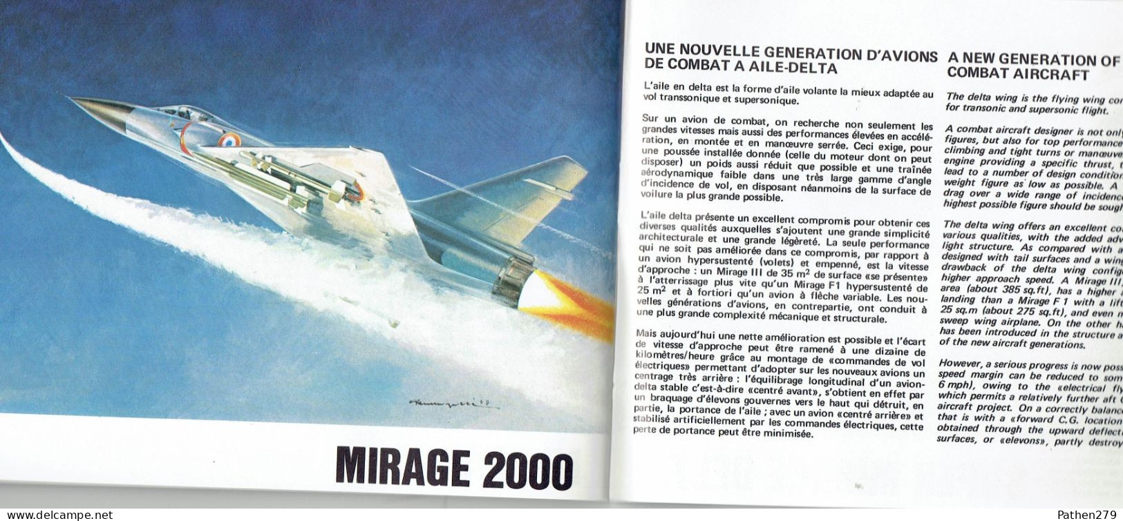 Documentation de la société et des avions Marcel Dassault-Bréguet Aviation 1977