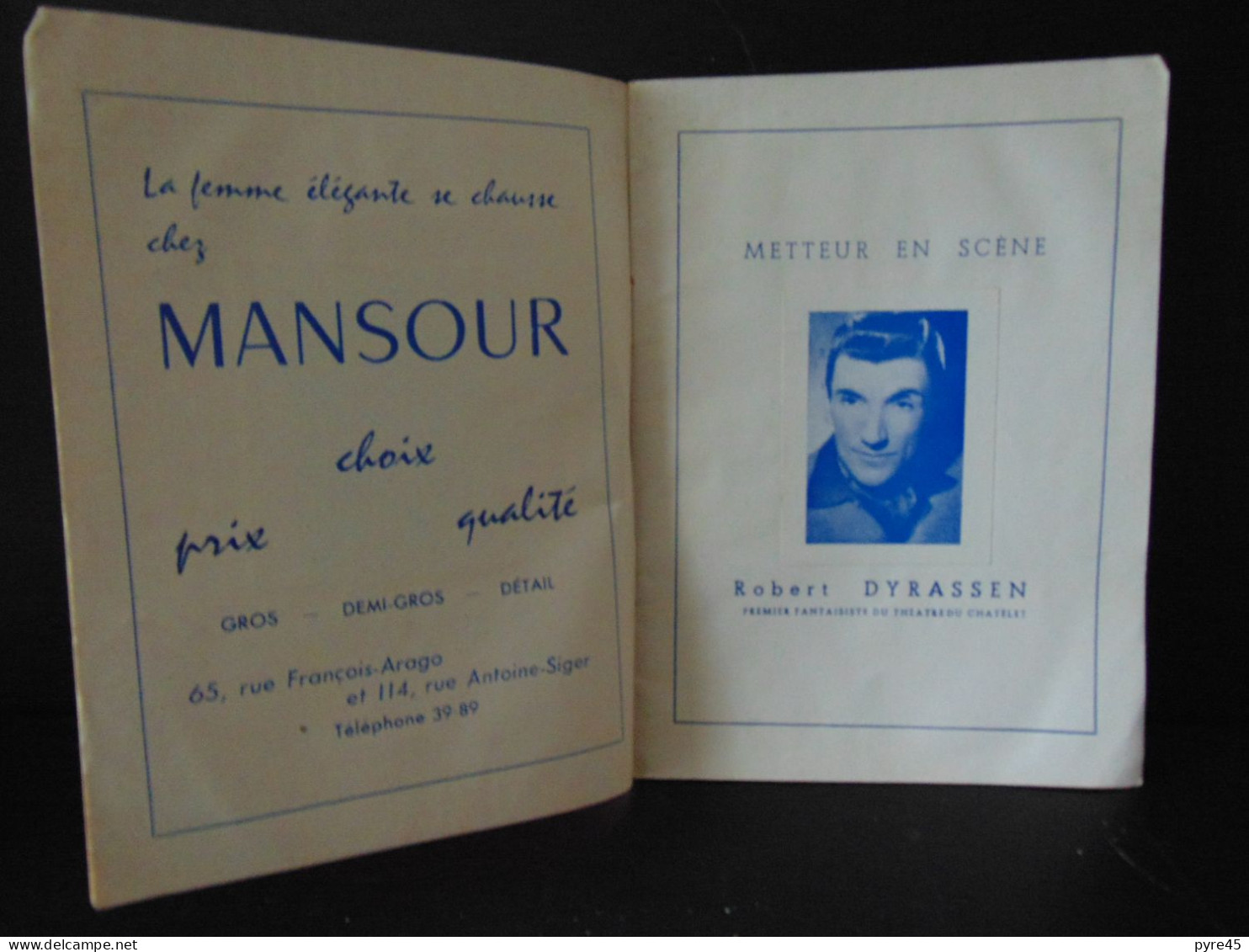 Programme Tournées Lyriques Françaises, Saison 1956 - Programmes