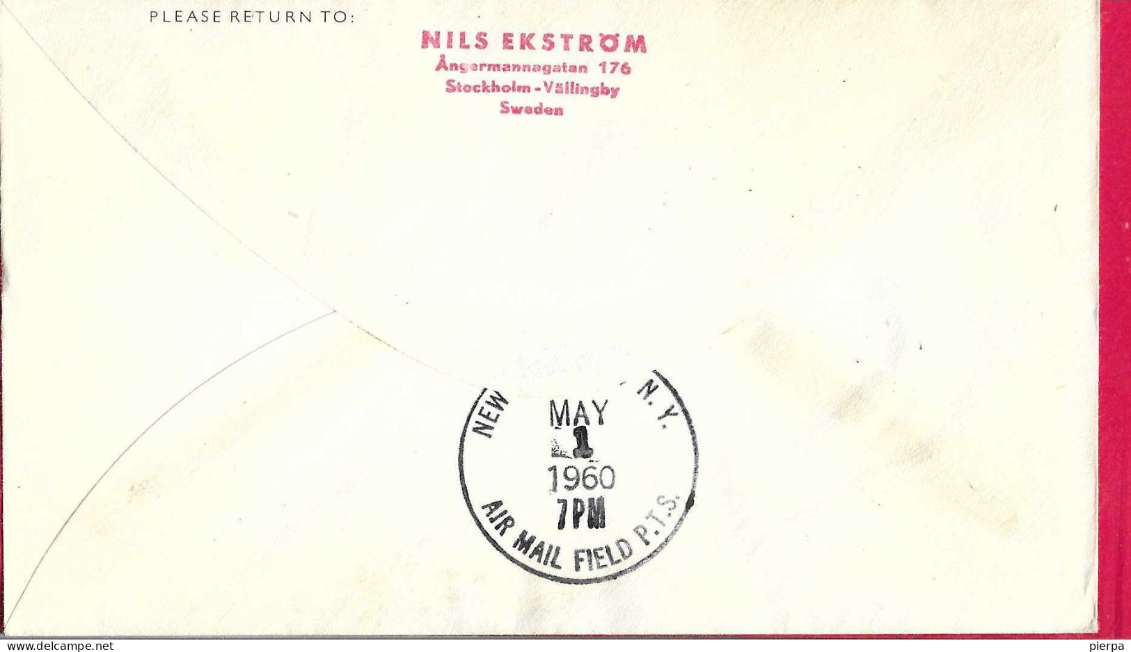 NORGE - FIRST DOUGLAS DC-8 FLIGHT - SAS - FROM OSLO TO NEW YORK *1.5.60* ON OFFICIAL COVER - Briefe U. Dokumente