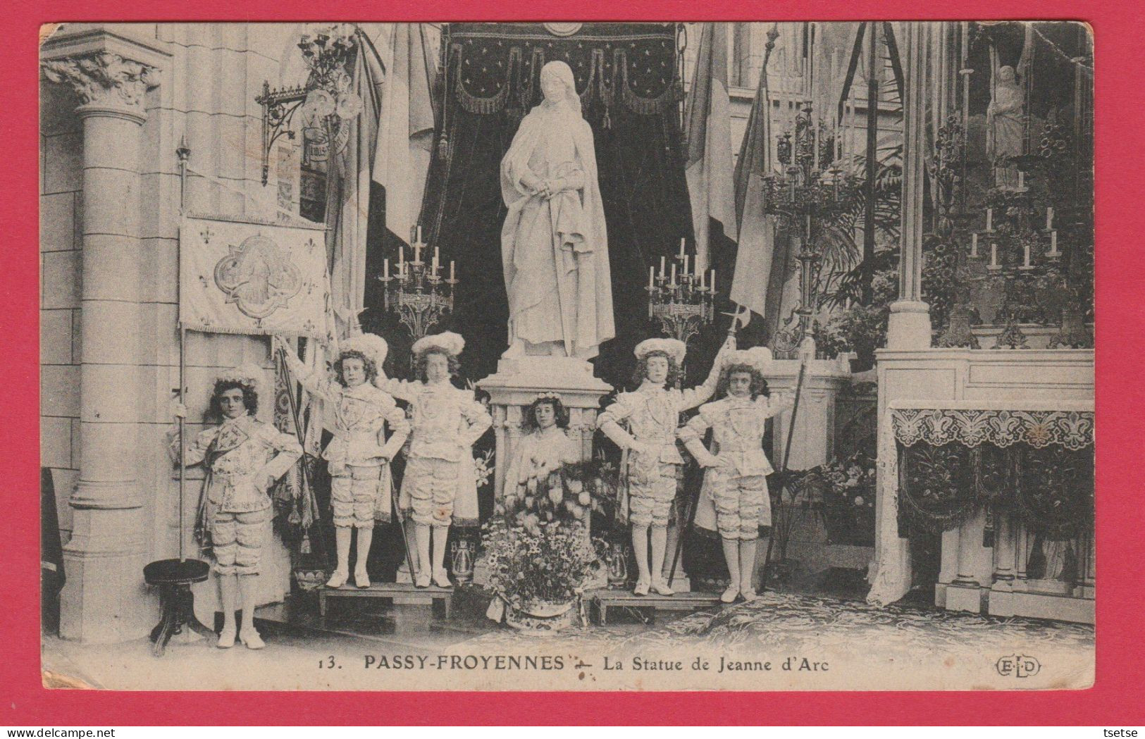 Passy-Froyennes - La Statues De Jeanne D'Arc ... Les Petits Pages - 1909 ( Voir Verso ) - Tournai