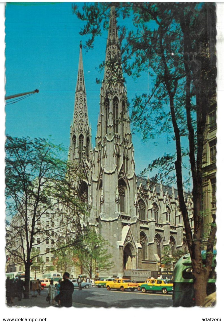 BR3962 U.S.A. New York City St. Patrick’s Cathedral Viaggiata 1972 Verso Roma - Églises