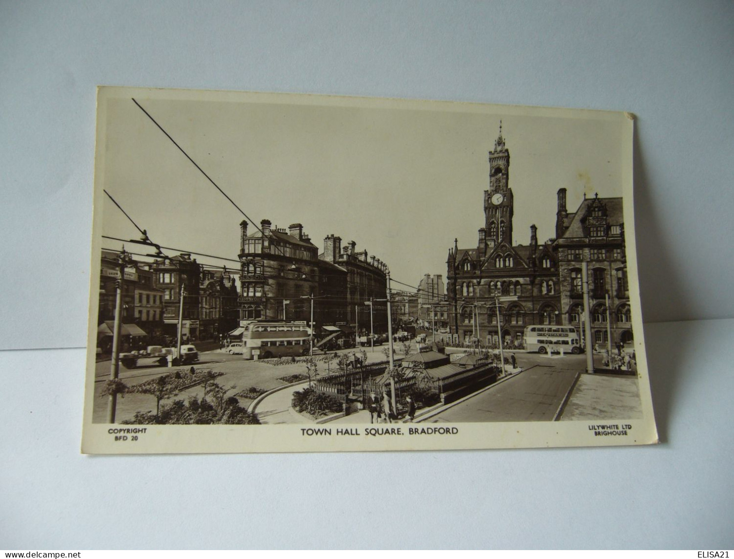 TOWN HALL SQUARE BRADFORD ROYAUME UNI ANGLETERRE YORKSHIRE CPSM FORMAT CPA 1955 - Bradford