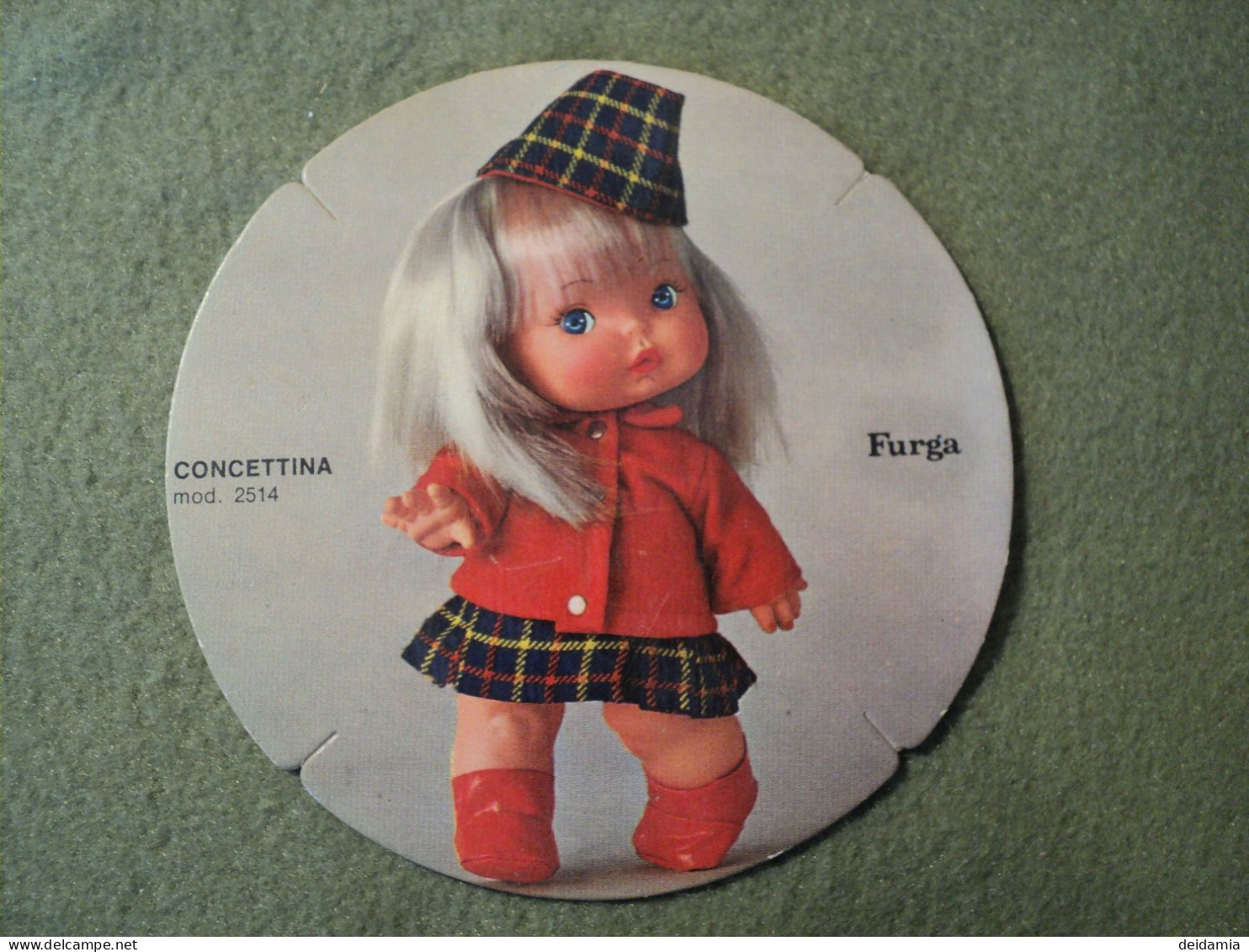 CARTON PUBLICITAIRE DOLLY DO POUPEES FURGA. MODELE CONCETTINA. ANNEES 1960 / 1970 MODELE N° 2514. - Dolls
