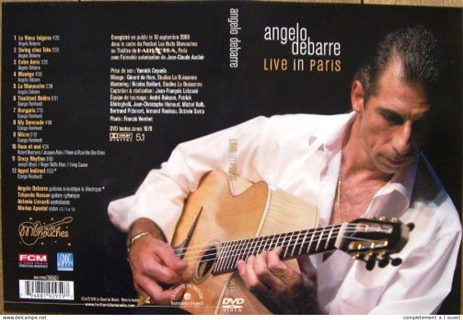 Angelo Debarre Live In Paris 2008 DVD Jazz Manouche Guitare Gipsy Django Reinhardt - DVD Musicaux