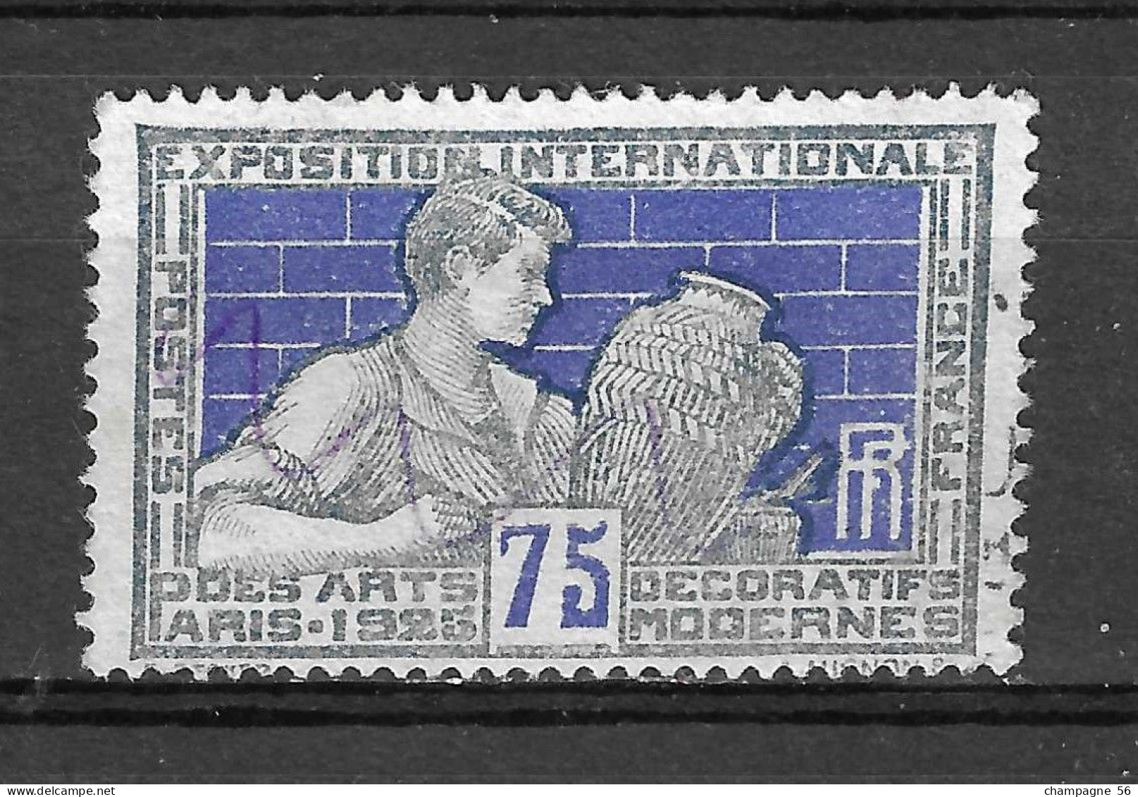 VARIETES FRANCE 1924 N ° 214 POTIER  75 C OBLITERE - Gebraucht