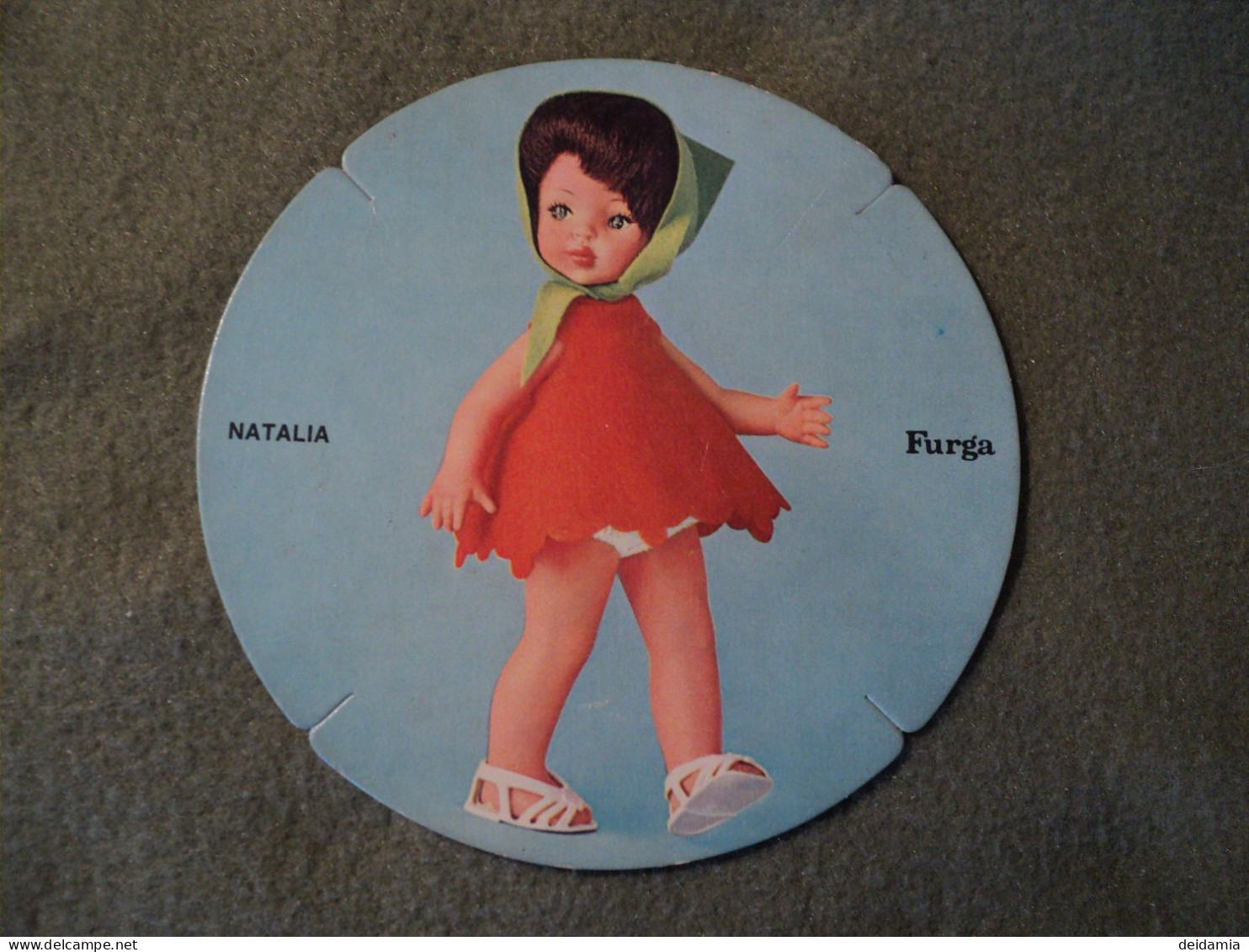 CARTON PUBLICITAIRE DOLLY DO POUPEES FURGA. MODELE NATALIA. ANNEES 1960 / 1970 - Dolls