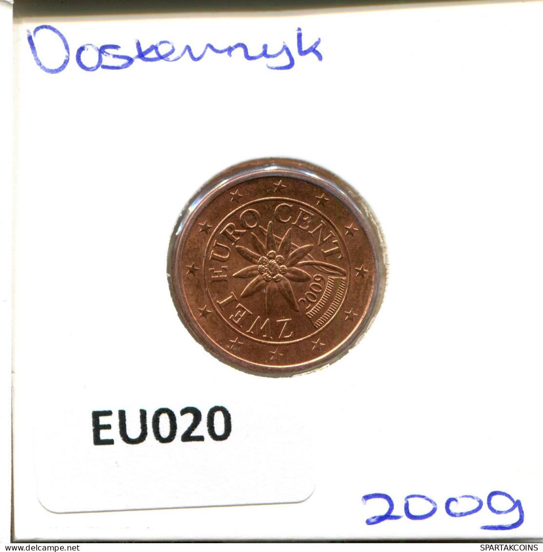 2 EURO CENTS 2009 AUSTRIA Moneda #EU020.E - Autriche