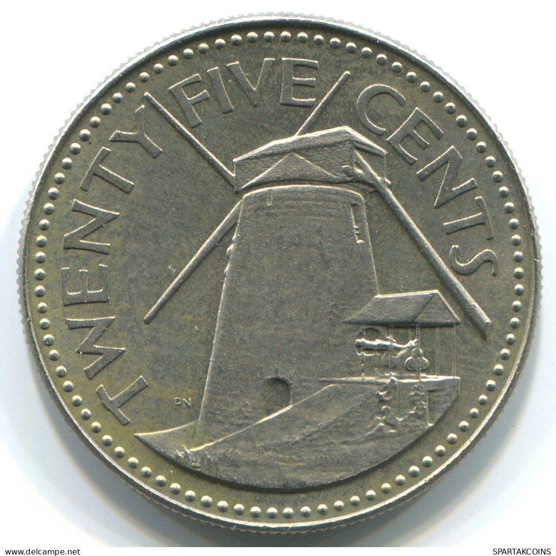 25 CENTS 1980 BARBADOS Moneda #WW1161.E - Barbados