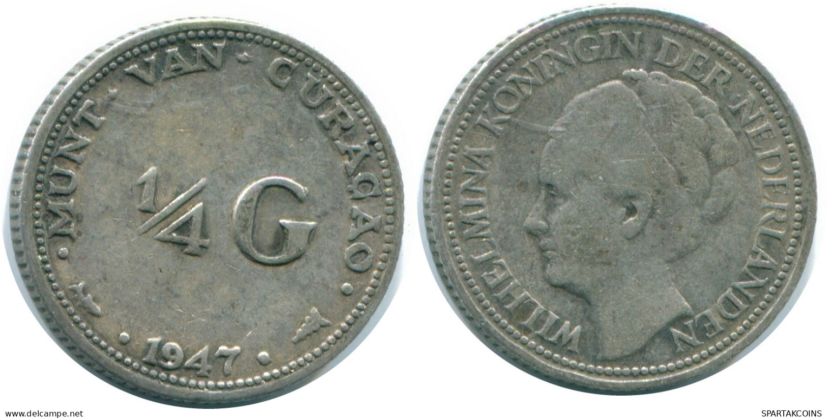 1/4 GULDEN 1947 CURACAO NEERLANDÉS NETHERLANDS PLATA Colonial #NL10813.4.E - Curacao