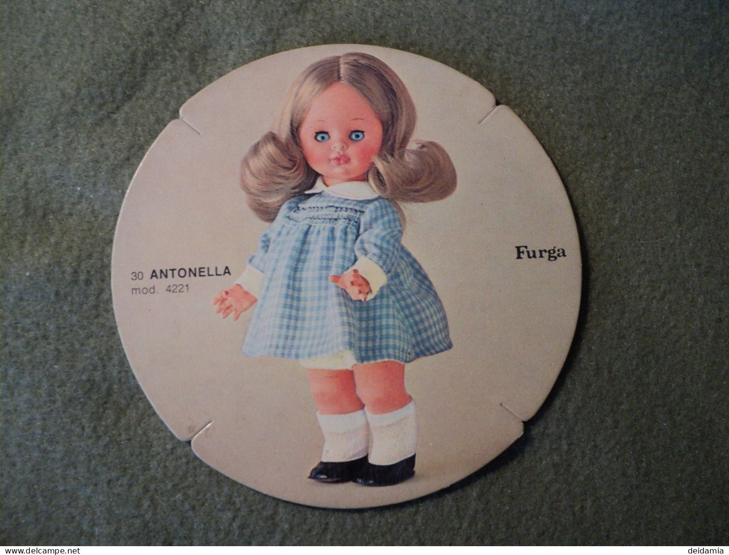 CARTON PUBLICITAIRE DOLLY DO POUPEES FURGA. MODELE ANTONELLA. ANNEES 1960 / 1970 N° 30 MODELE N° 4221. - Bambole