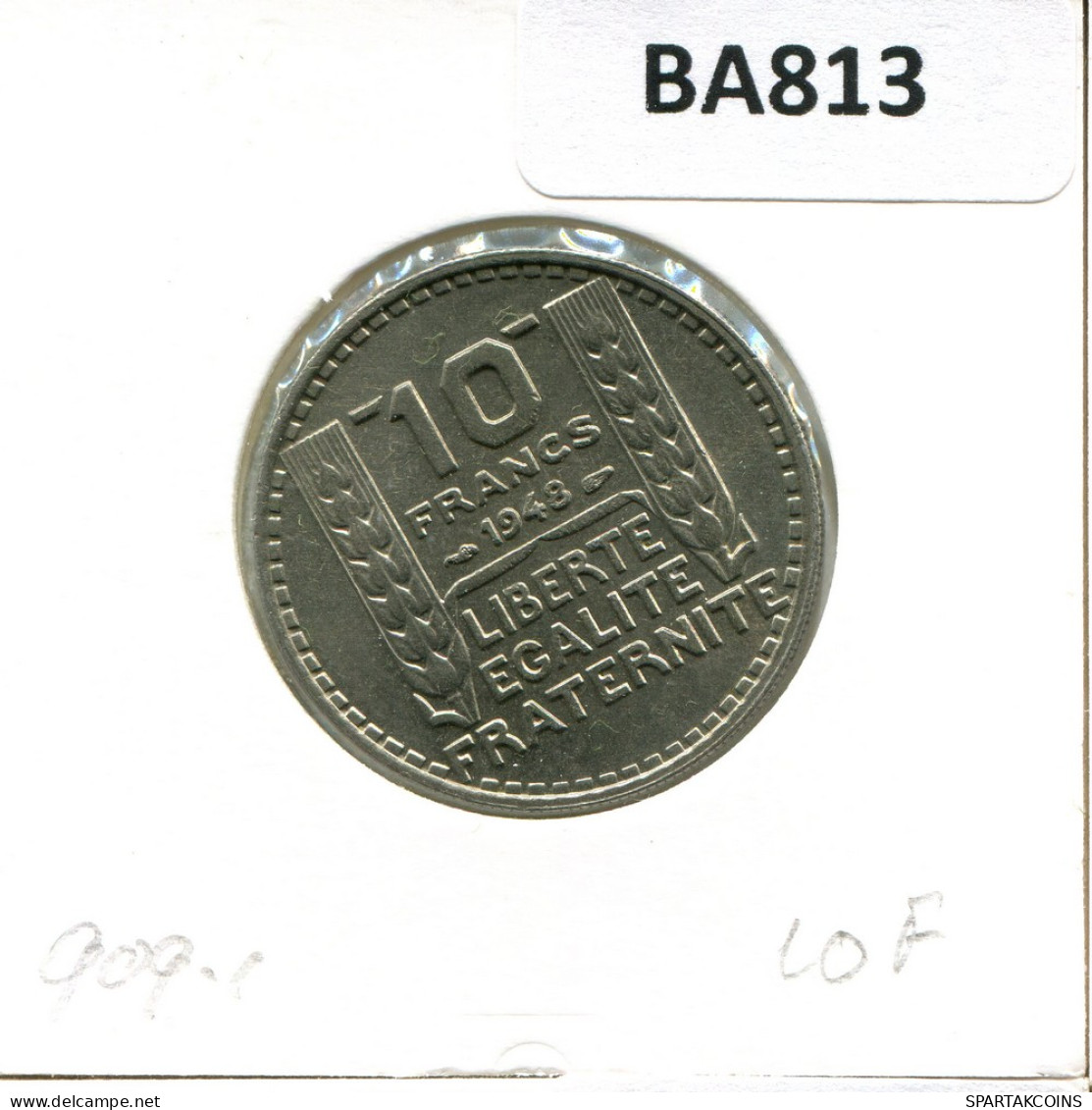 10 FRANCS 1948 FRANCIA FRANCE Moneda #BA813.E - 10 Francs