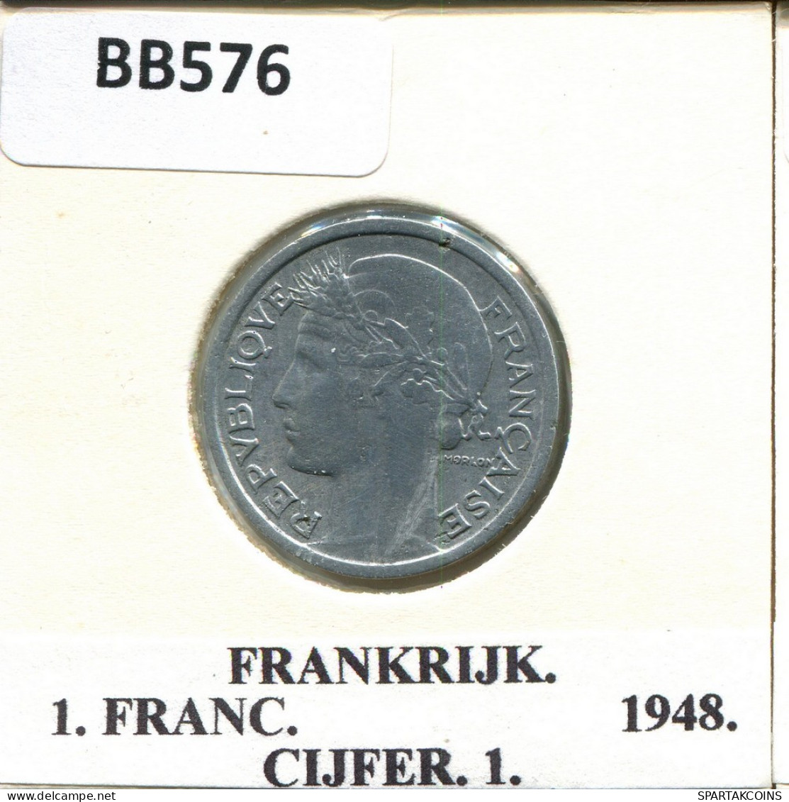 1 FRANC 1948 FRANCIA FRANCE Moneda #BB576.E - 1 Franc