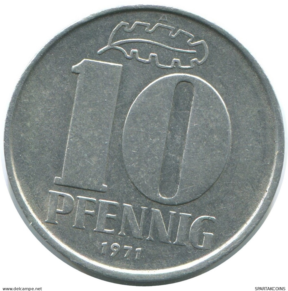 10 PFENNIG 1971 A DDR EAST ALEMANIA Moneda GERMANY #AE106.E - 10 Pfennig