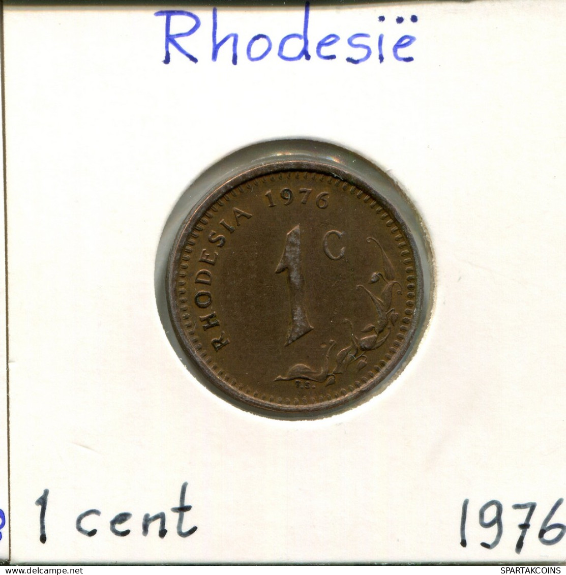 1 CENT 1976 RODESIA RHODESIA ZIMBABWE Moneda #AP609.2.E - Zimbabwe