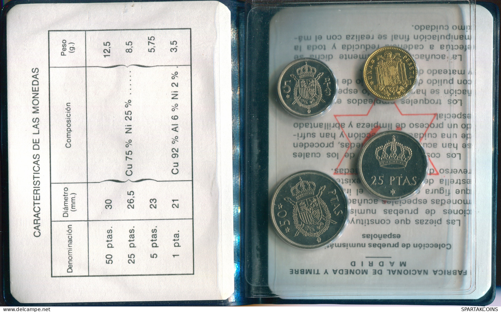 ESPAÑA SPAIN 1975*79 MINT SET 4 Moneda #SET1133.2.E - Sets Sin Usar &  Sets De Prueba