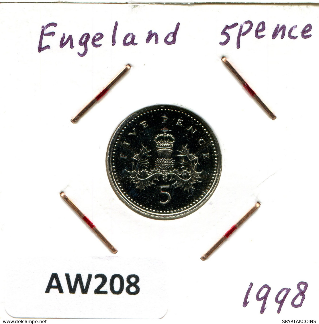 5 PENCE 1998 UK GBAN BRETAÑA GREAT BRITAIN Moneda #AW208.E - 5 Pence & 5 New Pence