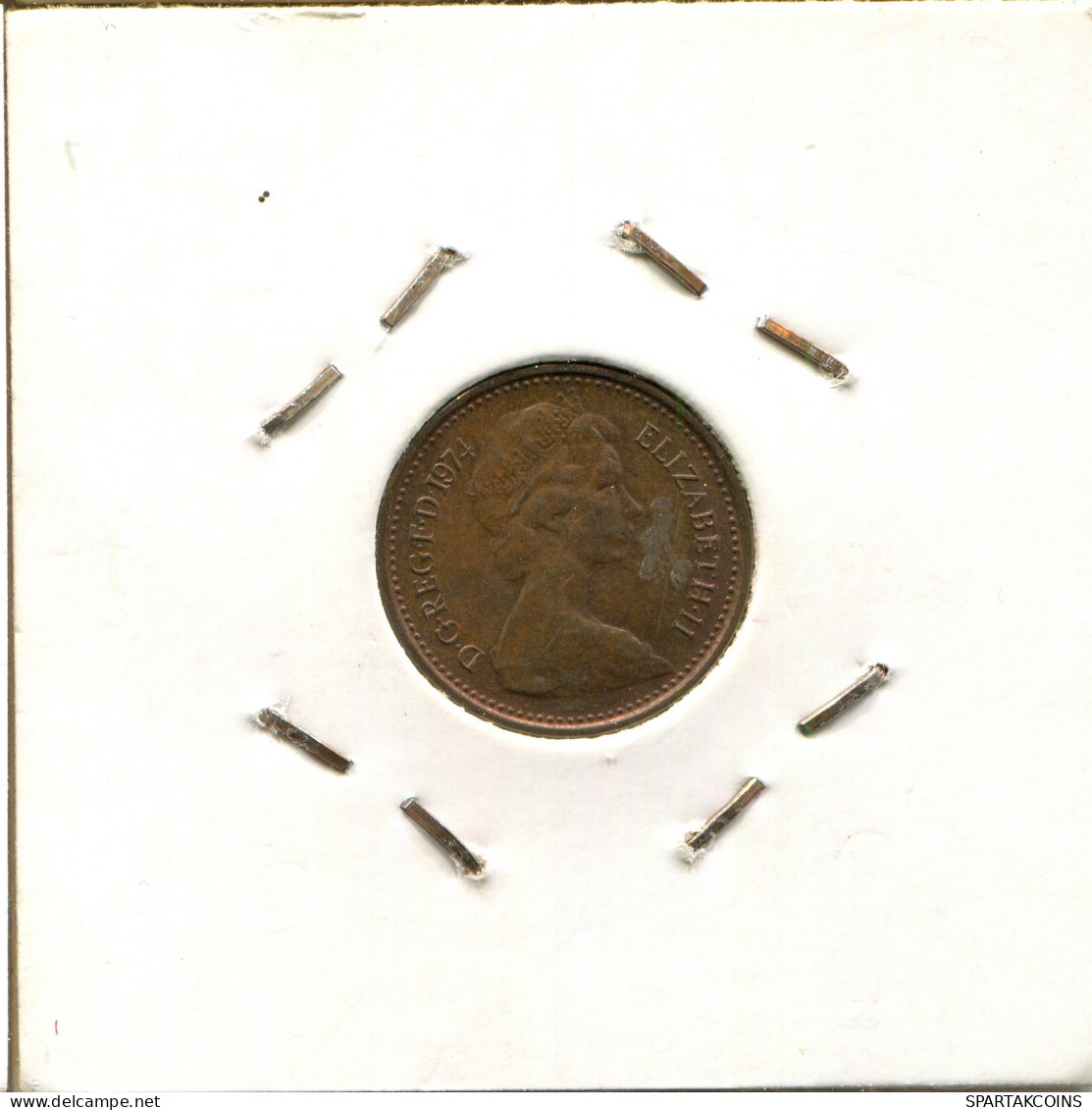 HALF PENNY 1974 UK GBAN BRETAÑA GREAT BRITAIN Moneda #AW167.E - 1/2 Penny & 1/2 New Penny