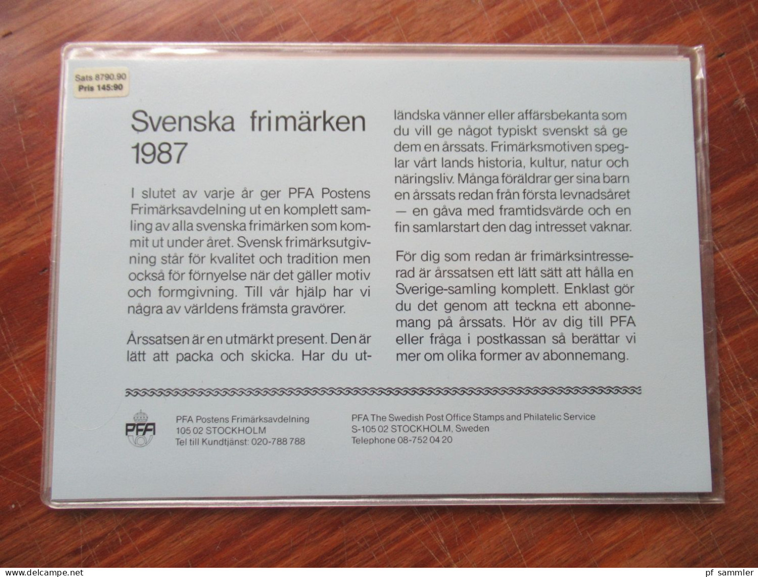 Schweden Jahreszusammenstellungen / Svenska Frimärken 1973 -1987 Nominale / damaliger Verkaufspreis von über 1268 Kronen