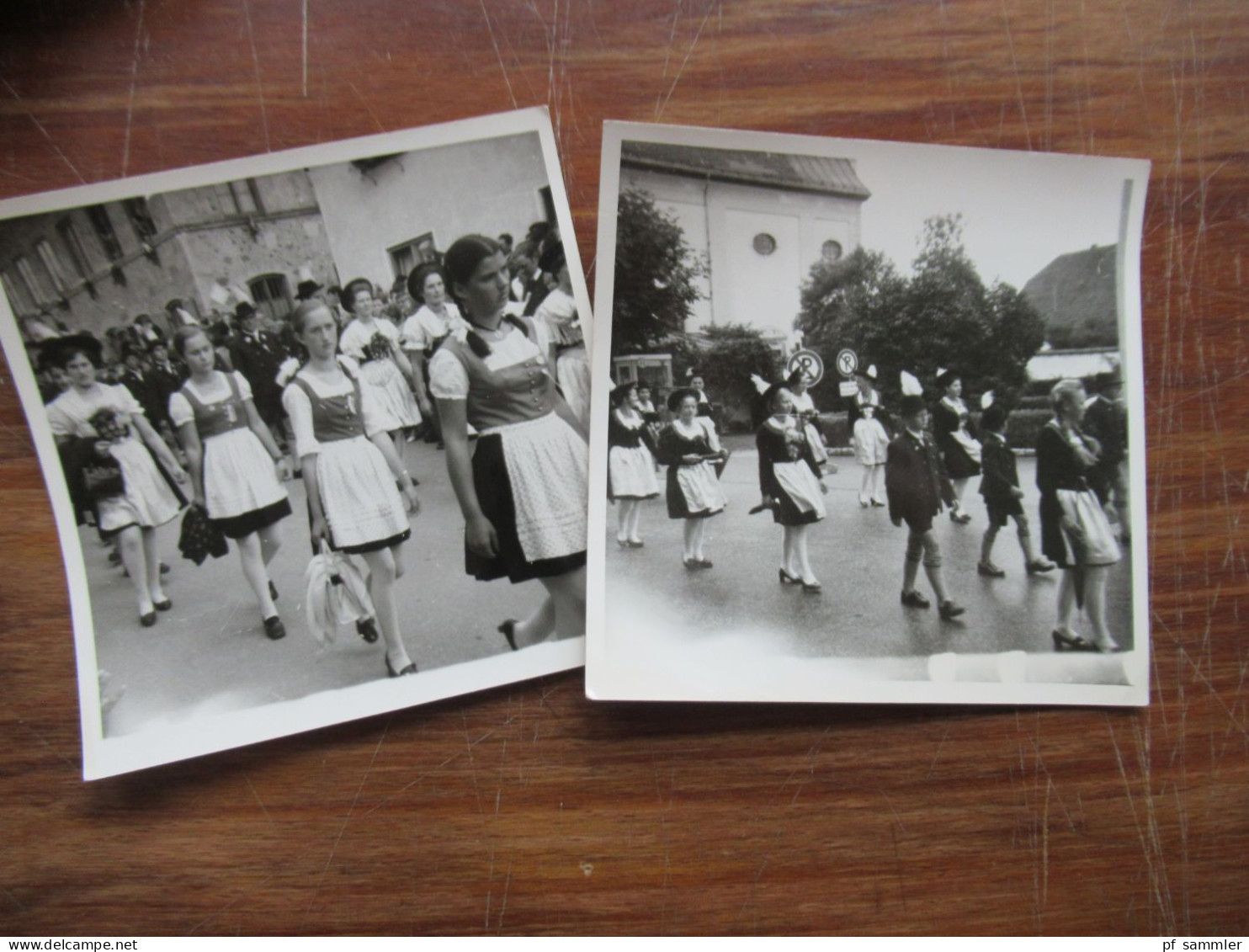 Konvolut älterer Fotos ca.60 Stück ab dem 2. WK mit Soldaten und privaten Aufnahmen -1950er Jahre Festumzug / Bundeswehr