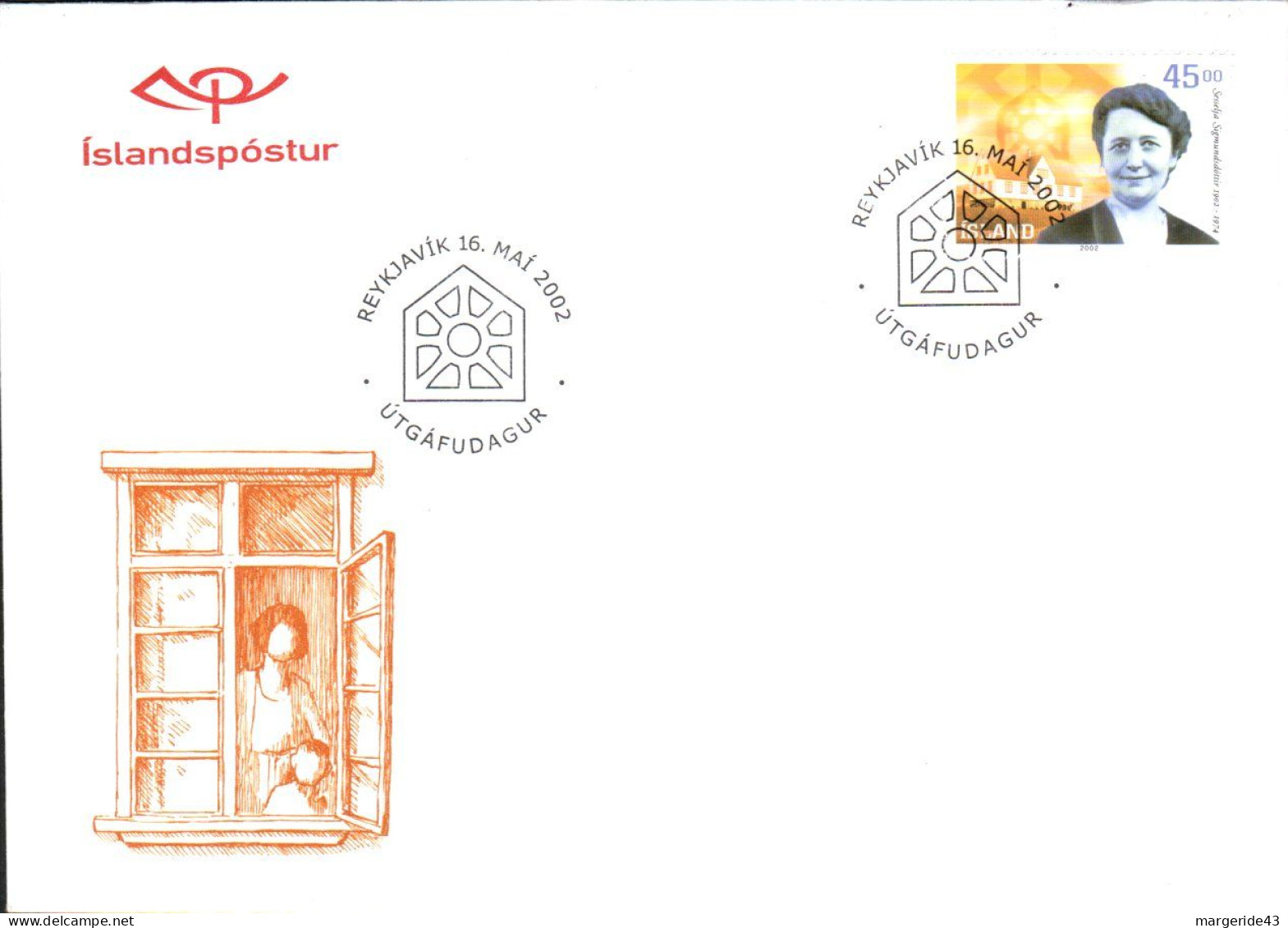 ISLANDE FDC 2002 SESSELJASIGMUNDSDOTTIR - FDC